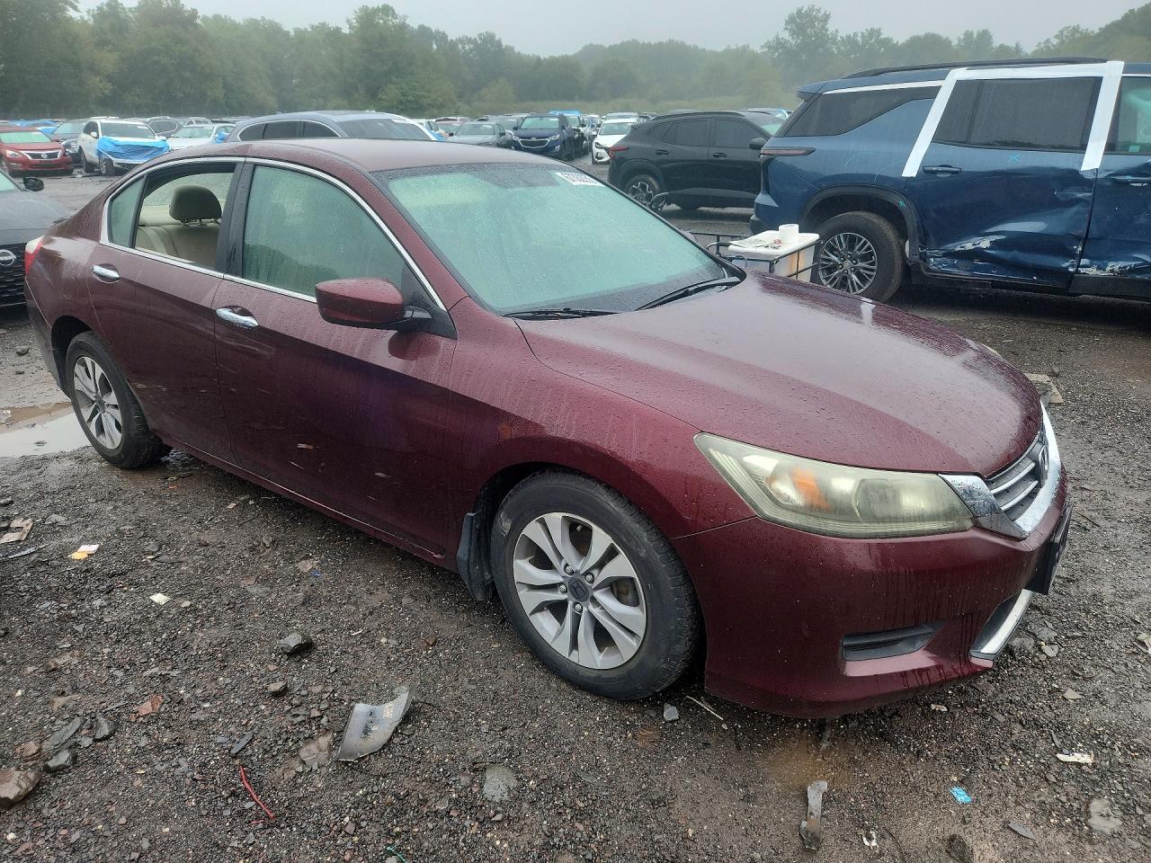 2014 Honda Accord Lx Maroon vin: 1HGCR2F35EA059435