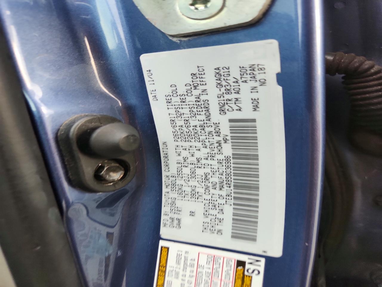 2005 Toyota 4runner Sr5 Blue vin: JTEBU14R858036986