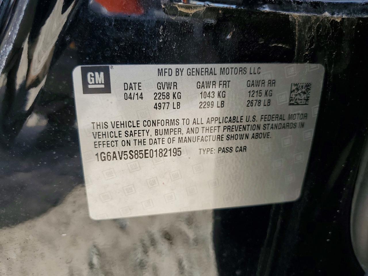 2014 Cadillac Cts Vsport Premium Black vin: 1G6AV5S85E0182195