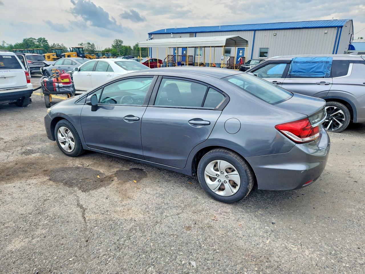 2013 Honda Civic Lx Gray vin: 2HGFB2F55DH536206