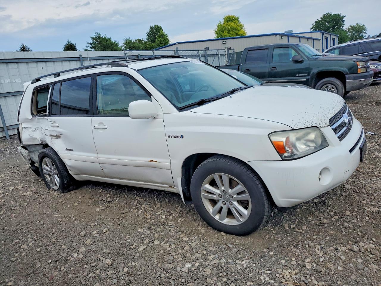 2007 Toyota Highlander Hybrid White vin: JTEHW21A870036819
