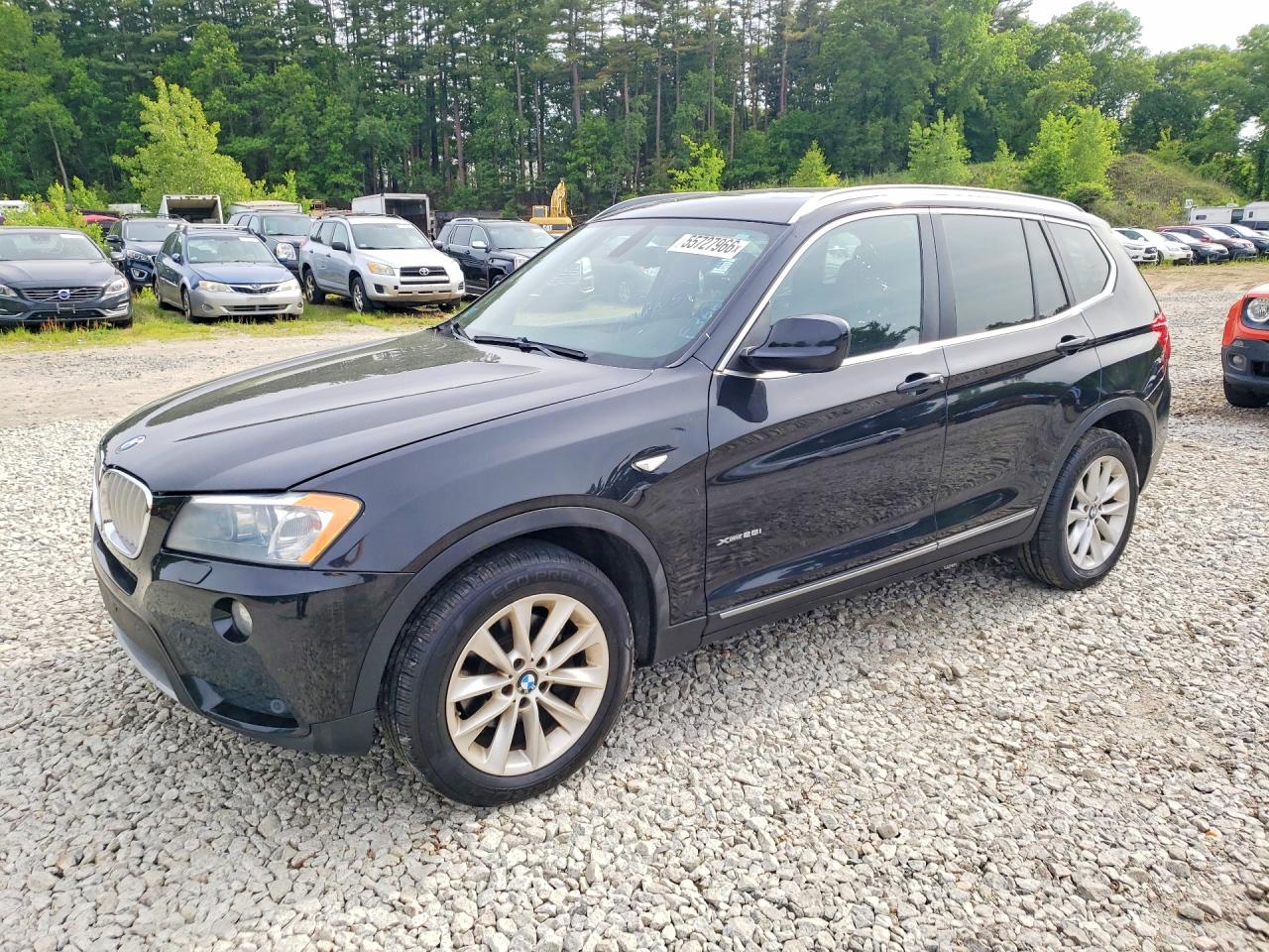 2012 Bmw X3 Xdrive28i Black vin: 5UXWX5C50CL719485