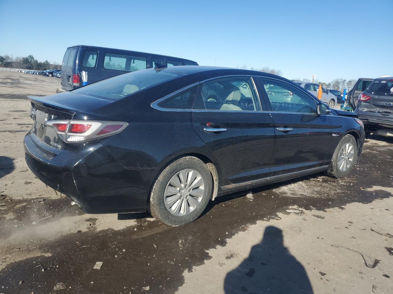 2017 Hyundai Sonata Hybrid Black vin: KMHE24L38HA067587