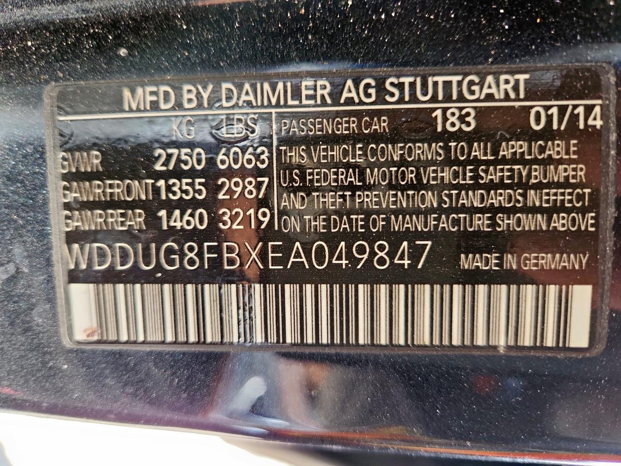 2014 Mercedes-benz S 550 4matic Черный vin: WDDUG8FBXEA049847