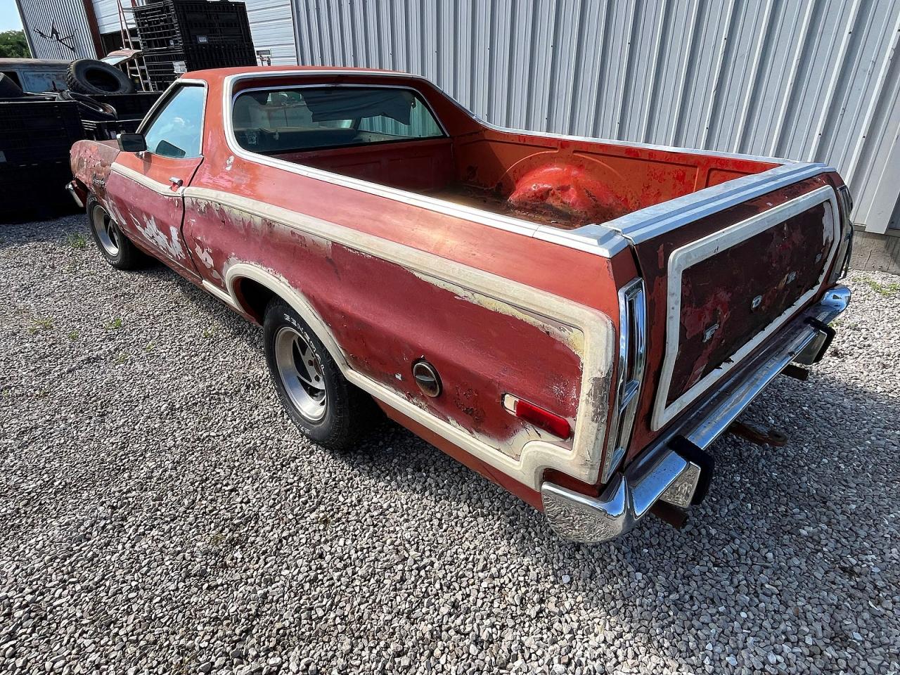 1973 Ford Ranchero Squire Red vin: 3A49N149648