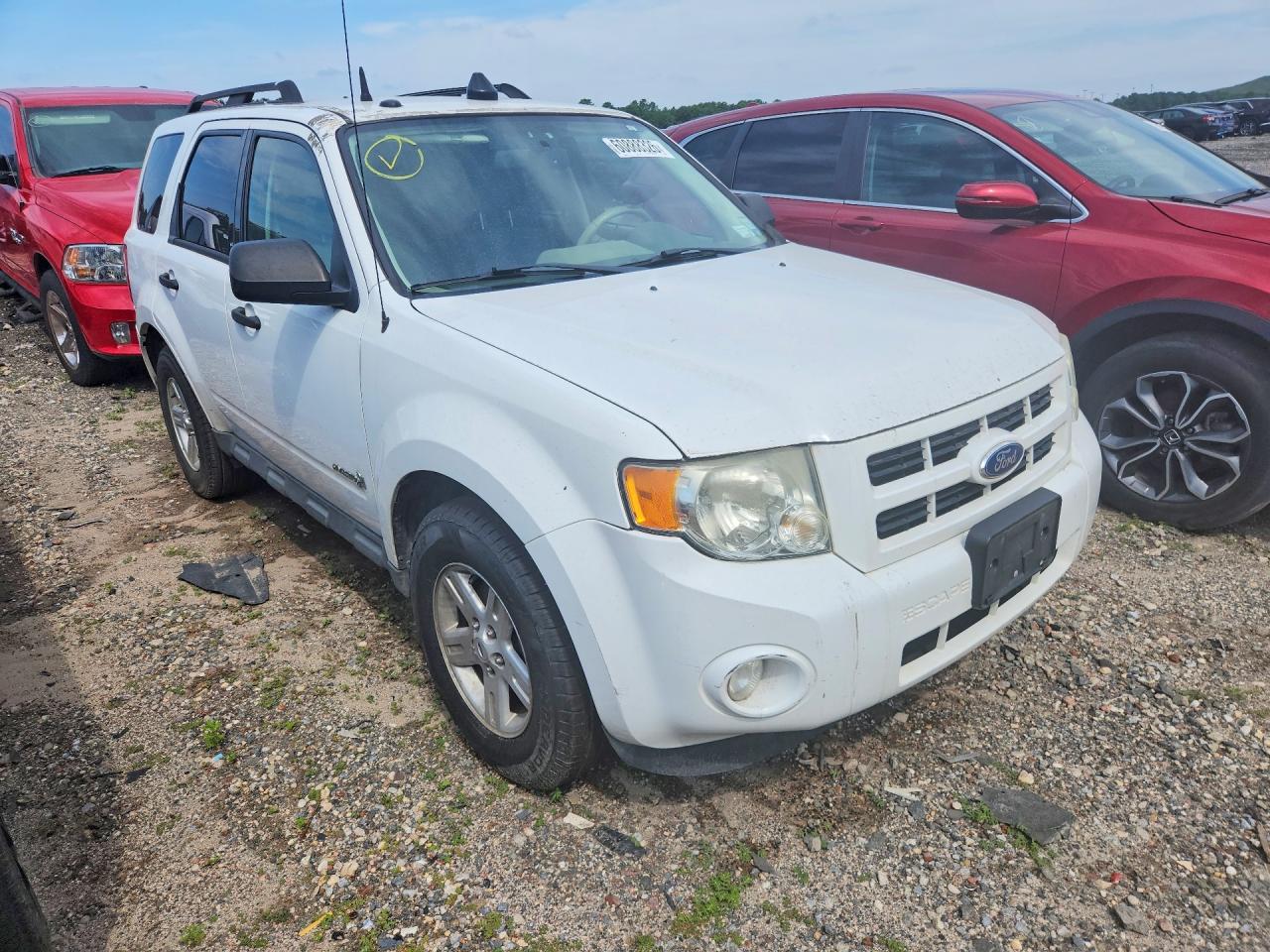 2011 Ford Escape Hybrid Белый vin: 1FMCU5K37BKB48803