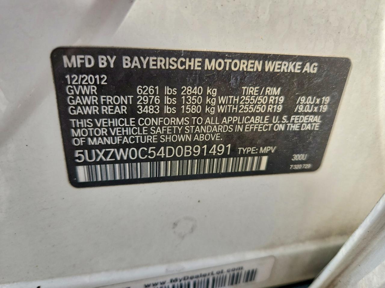 2013 Bmw X5 Xdrive35d White vin: 5UXZW0C54D0B91491