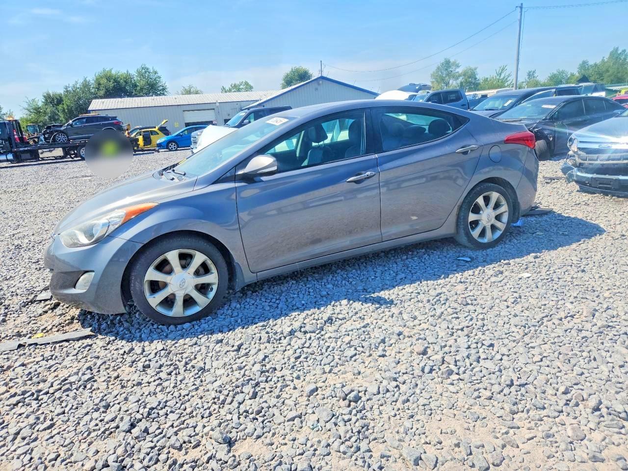 2012 Hyundai Elantra Limited Gray vin: 5NPDH4AE9CH119121