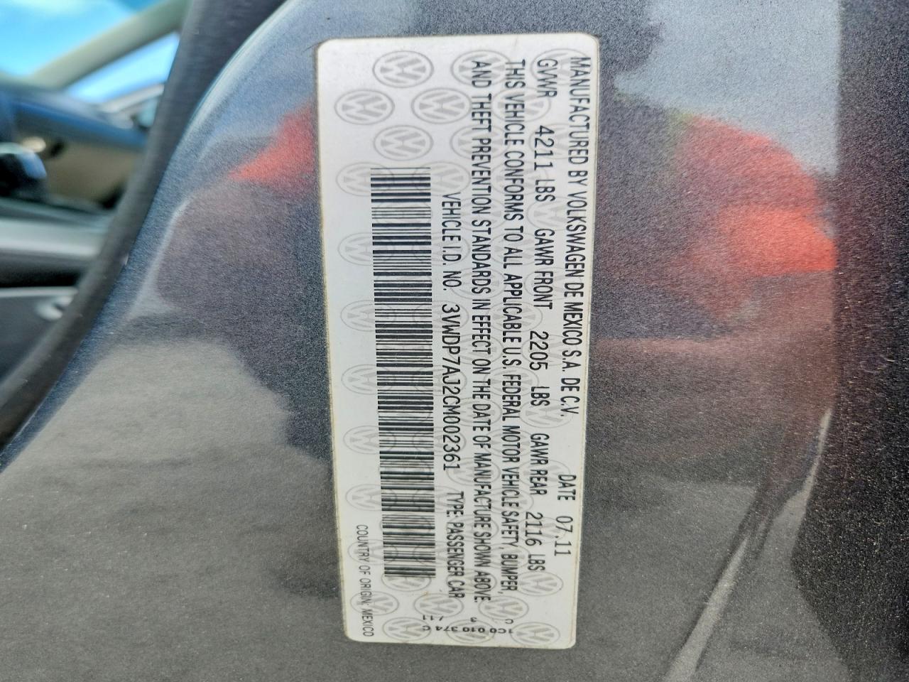 2012 Volkswagen Jetta Se Gray vin: 3VWDP7AJ2CM002361