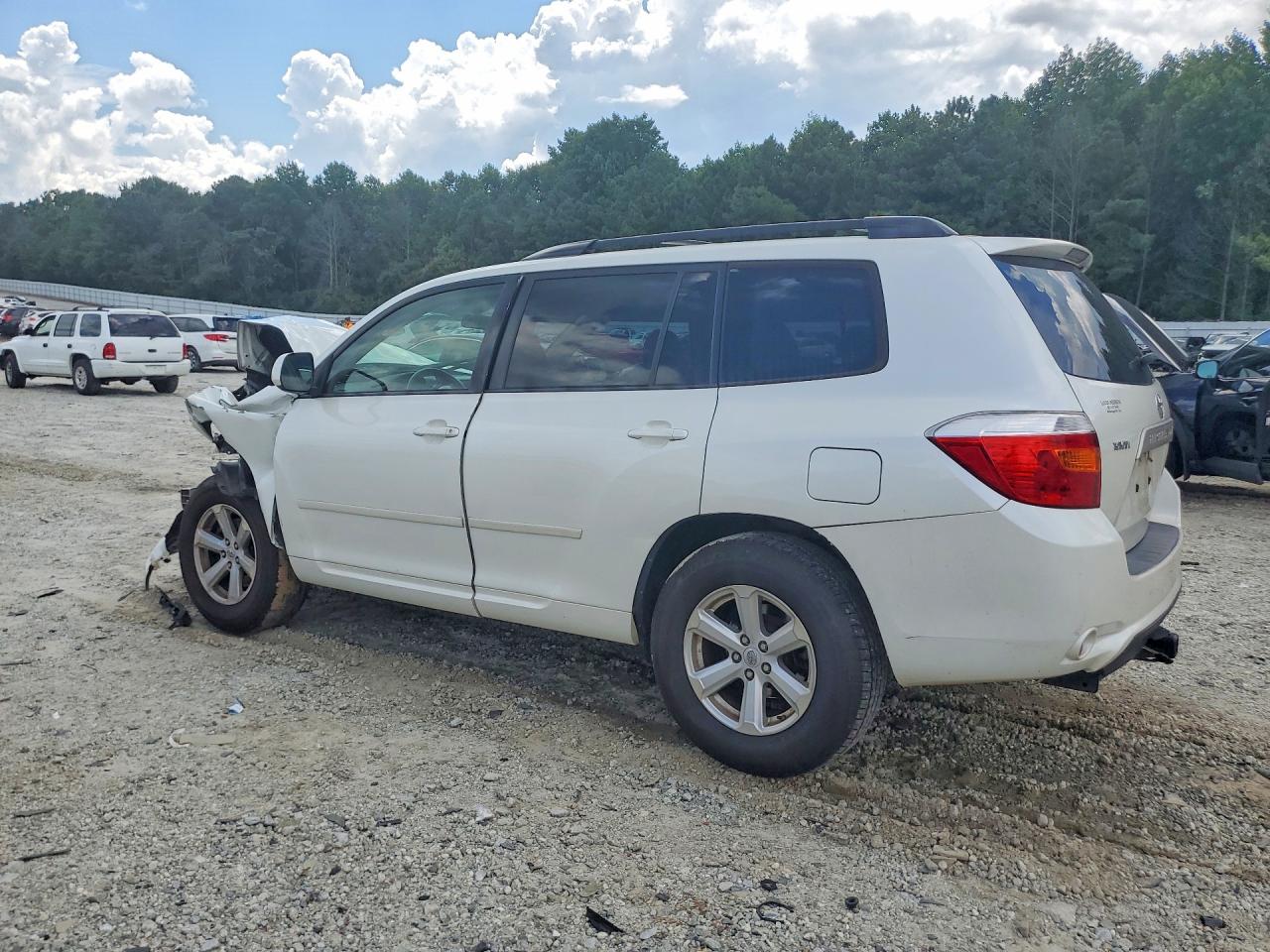 2009 Toyota Highlander Base White vin: JTEDA41AX92005054