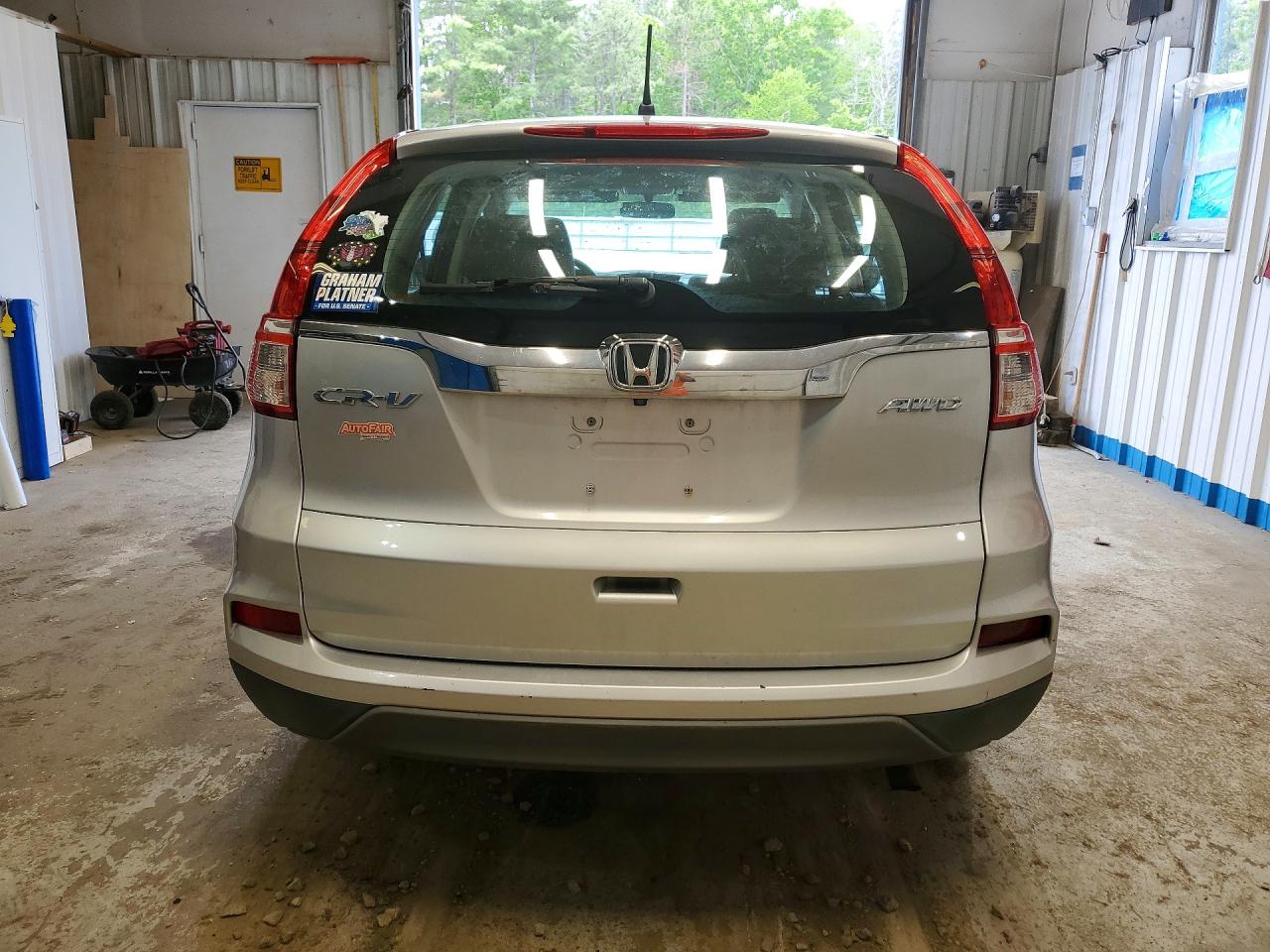 2015 Honda Cr-v Lx Silver vin: 5J6RM4H35FL110500