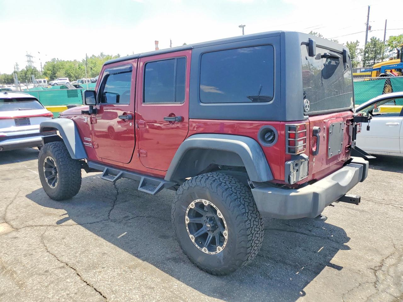 2012 Jeep Wrangler Unlimited Sport Maroon vin: 1C4HJWDG3CL218754