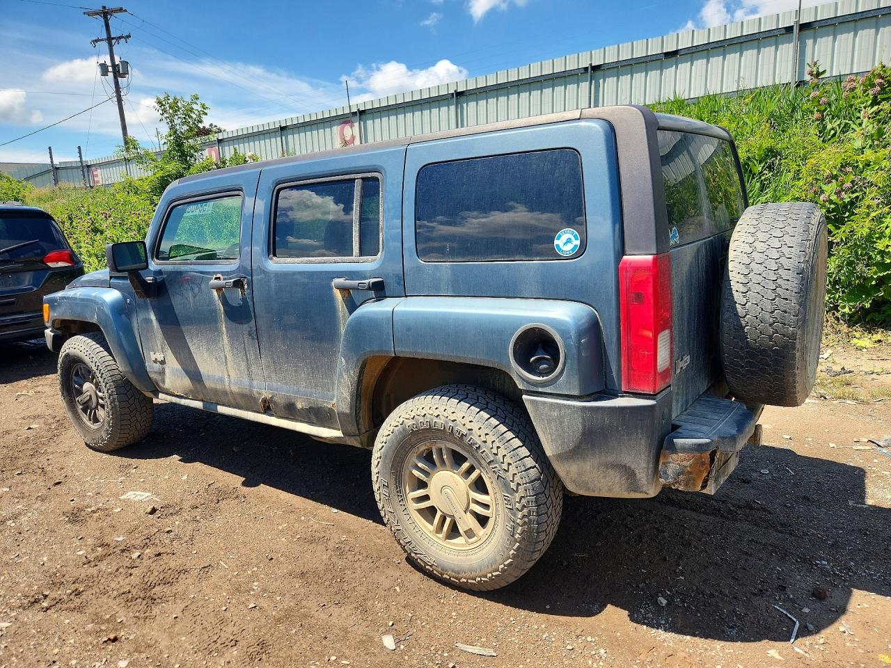 2007 Hummer H3 Blue vin: 5GTDN13E778233474