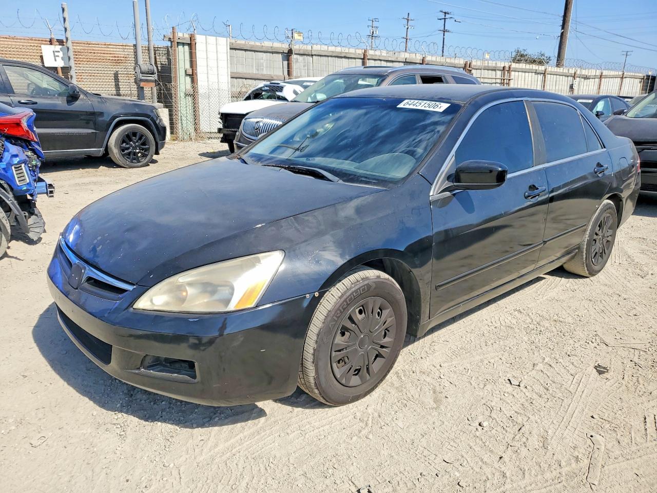 2007 Honda Accord Lx Black vin: 1HGCM56497A221143