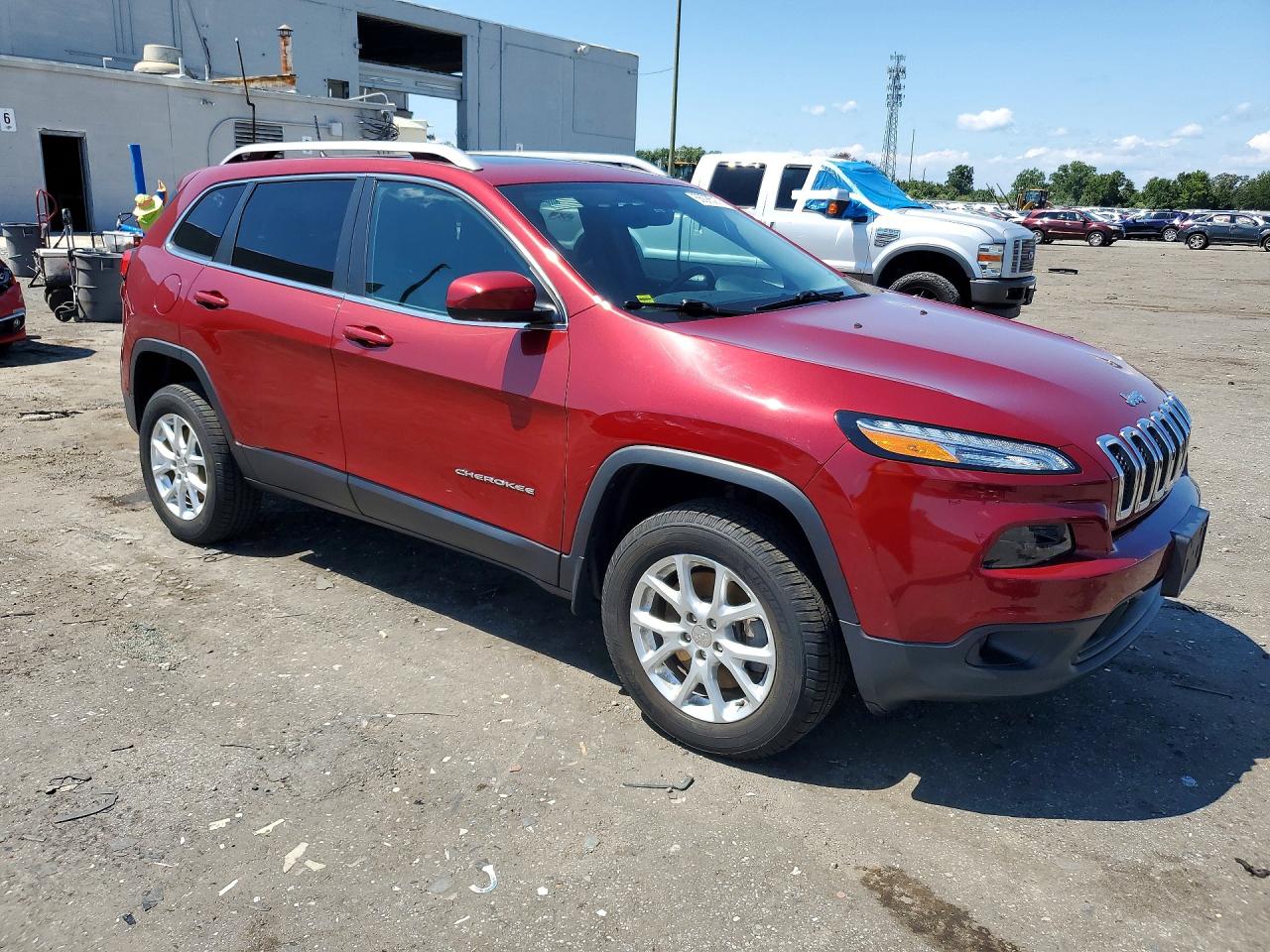 2014 Jeep Cherokee Latitude Red vin: 1C4PJMCS9EW196847