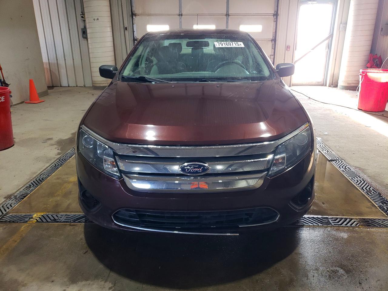 2012 Ford Fusion S Burgundy vin: 3FAHP0GA7CR202860