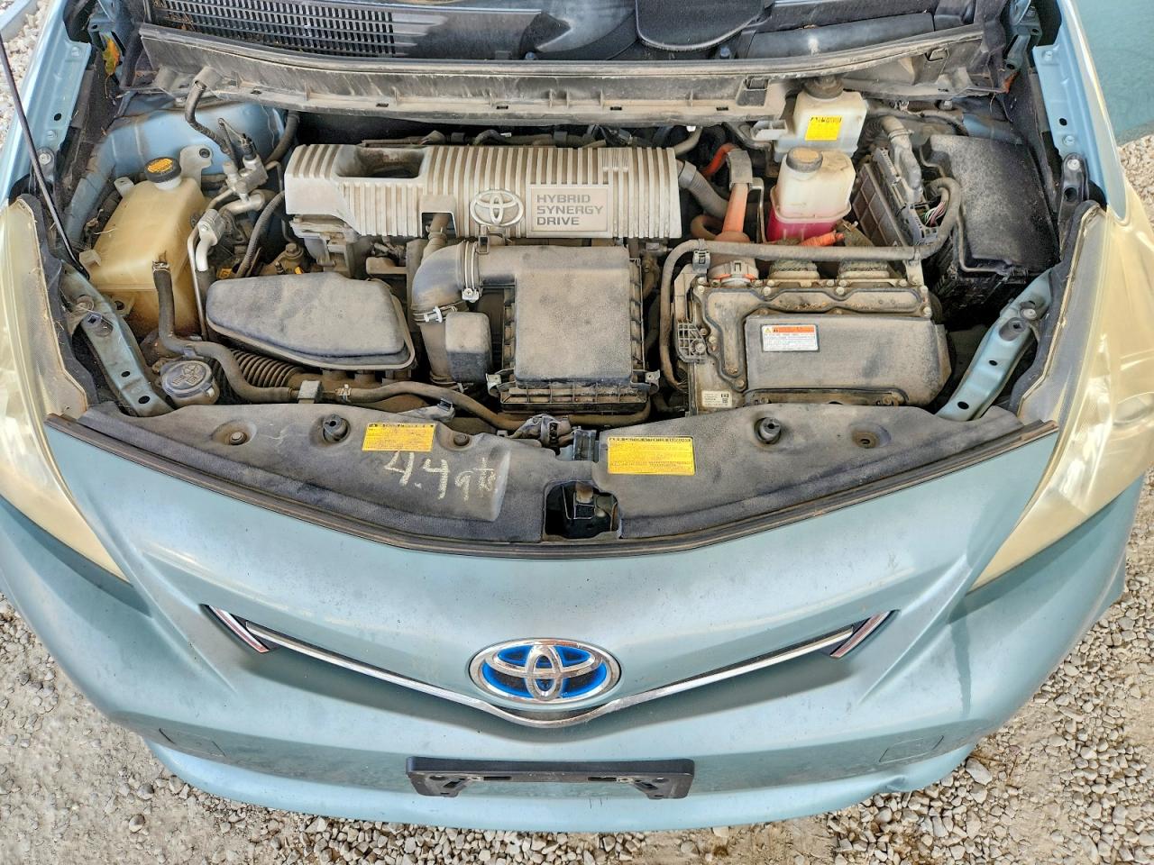 2013 Toyota Prius V Two Turquoise vin: JTDZN3EU8D3211294