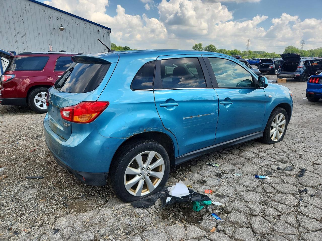 2014 Mitsubishi Outlander Sport Se Turquoise vin: 4A4AP4AUXEE018534