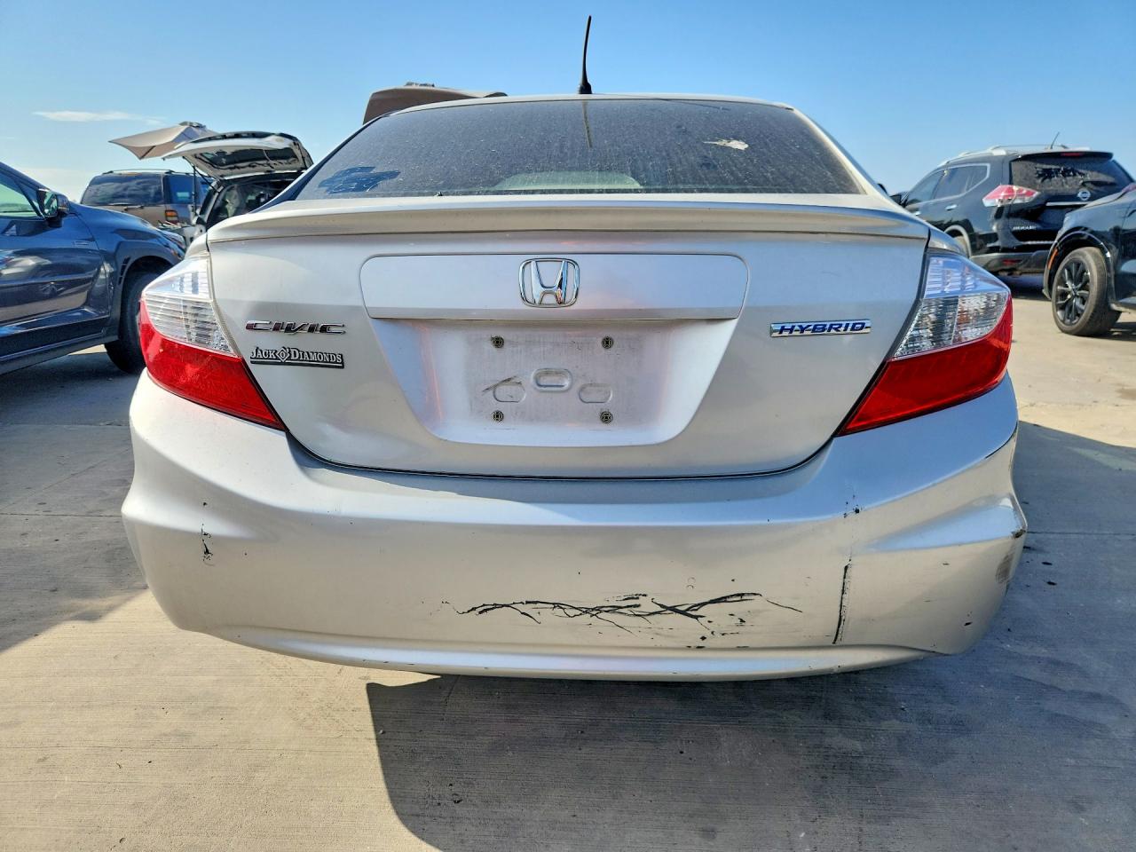 2012 Honda Civic Hybrid Gray vin: JHMFB4F22CS003459