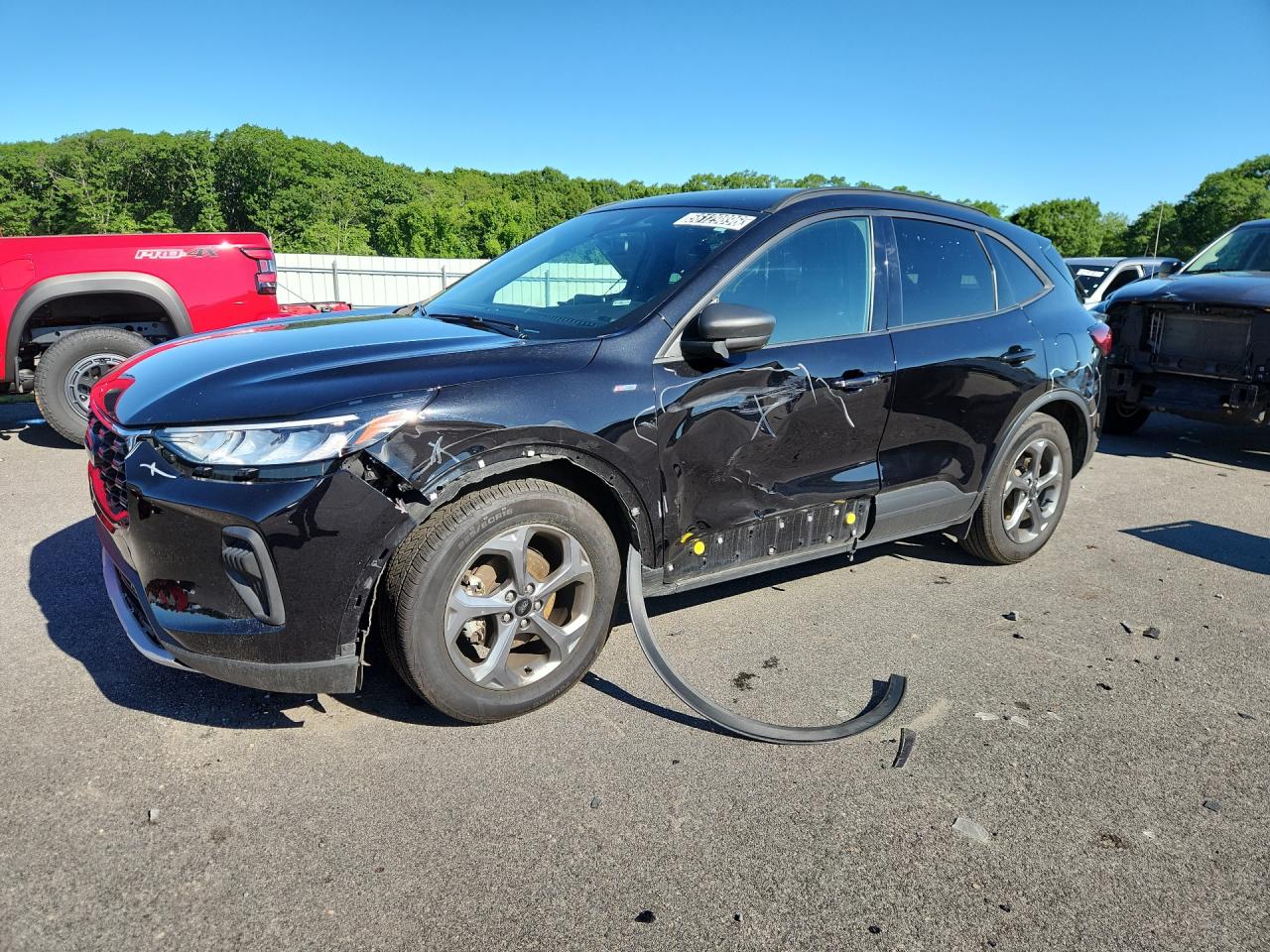 2025 Ford Escape St Line Черный vin: 1FMCU0MN8SUA10001 Damage: Left Front Fender, Dent(S) W/ Paint Dmg, 6 To 7 Inches
