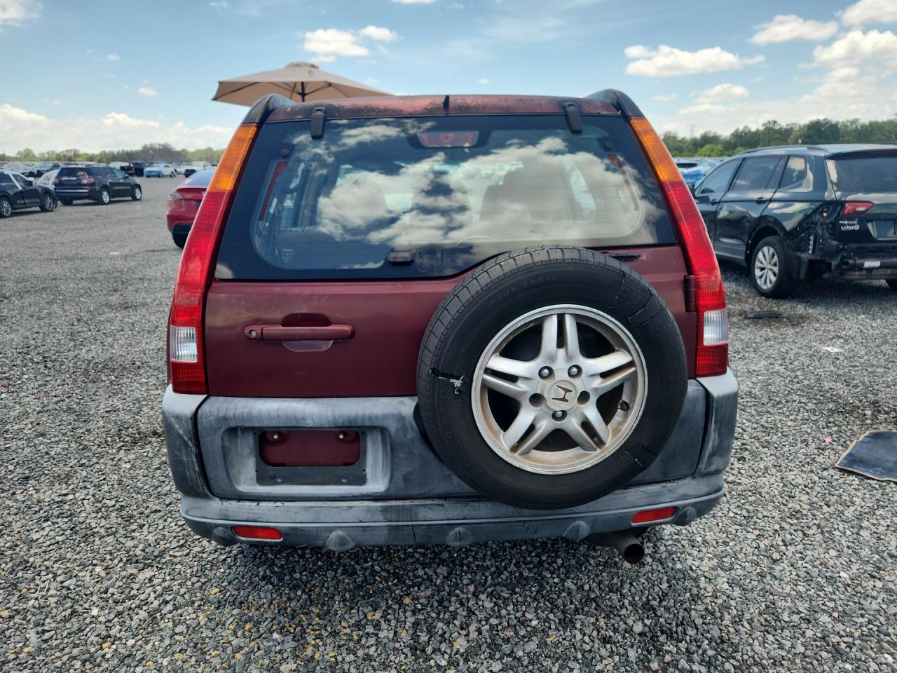2004 Honda Cr-v Lx Red vin: JHLRD68564C016774