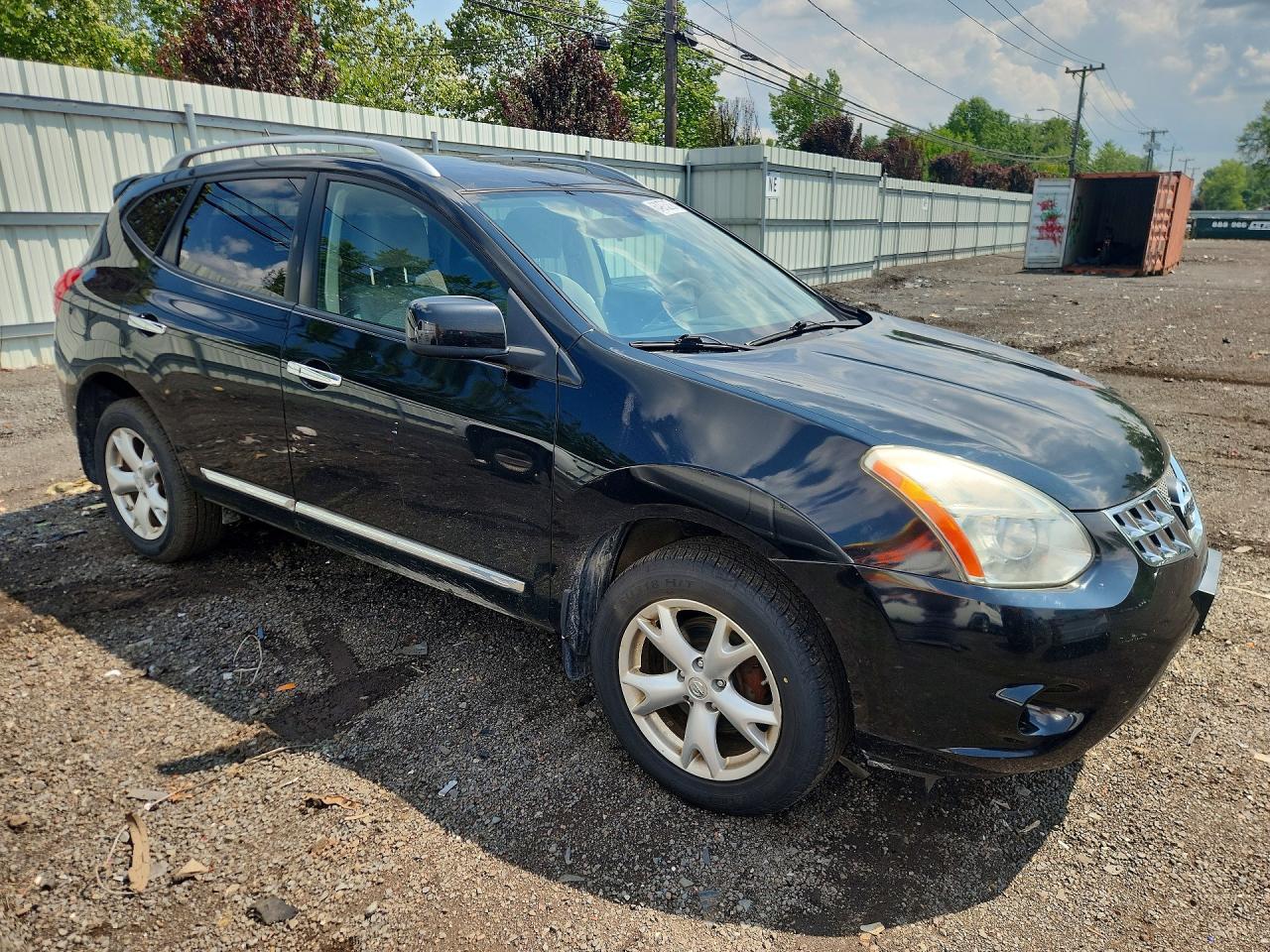 2011 Nissan Rogue S Черный vin: JN8AS5MV1BW668735
