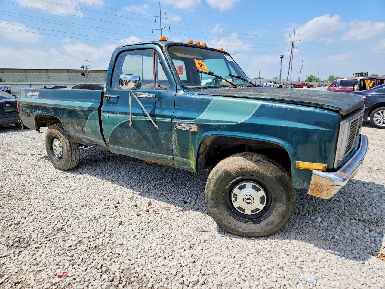 1986 Chevrolet K20 Green vin: 2GCEK24L2G1199289