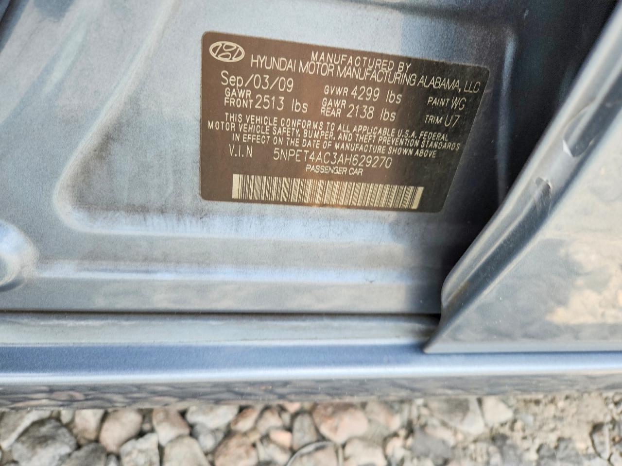 2010 Hyundai Sonata Gls Blue vin: 5NPET4AC3AH629270