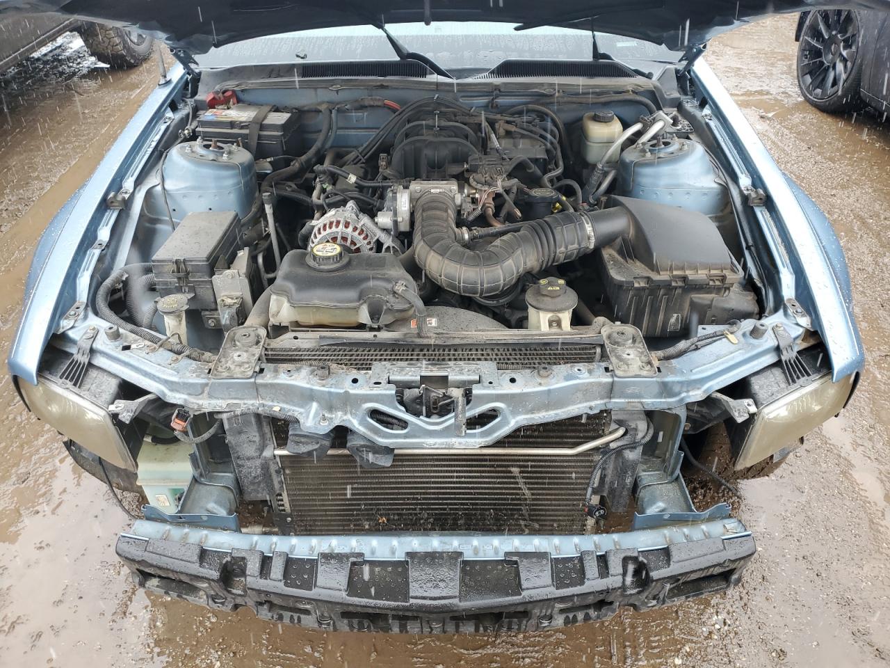 2007 Ford Mustang Blue vin: 1ZVFT80N675226419