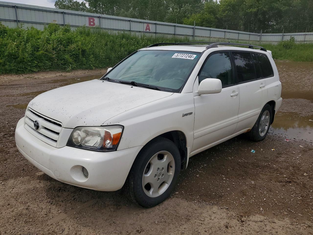 2005 Toyota Highlander Limited White vin: JTEEP21A550115569