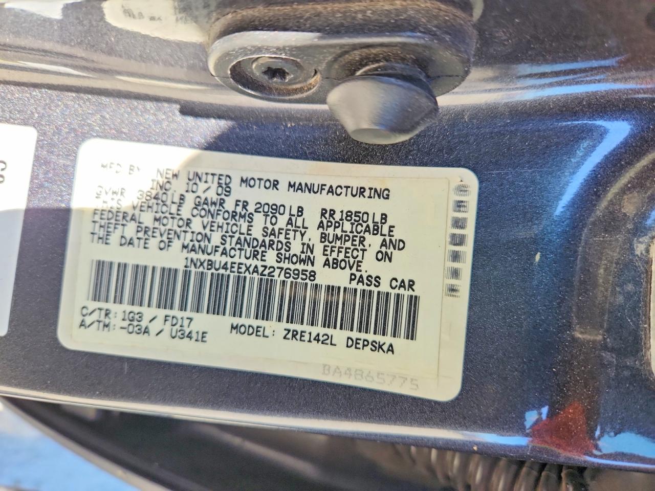 2010 Toyota Corolla S Gray vin: 1NXBU4EEXAZ276958