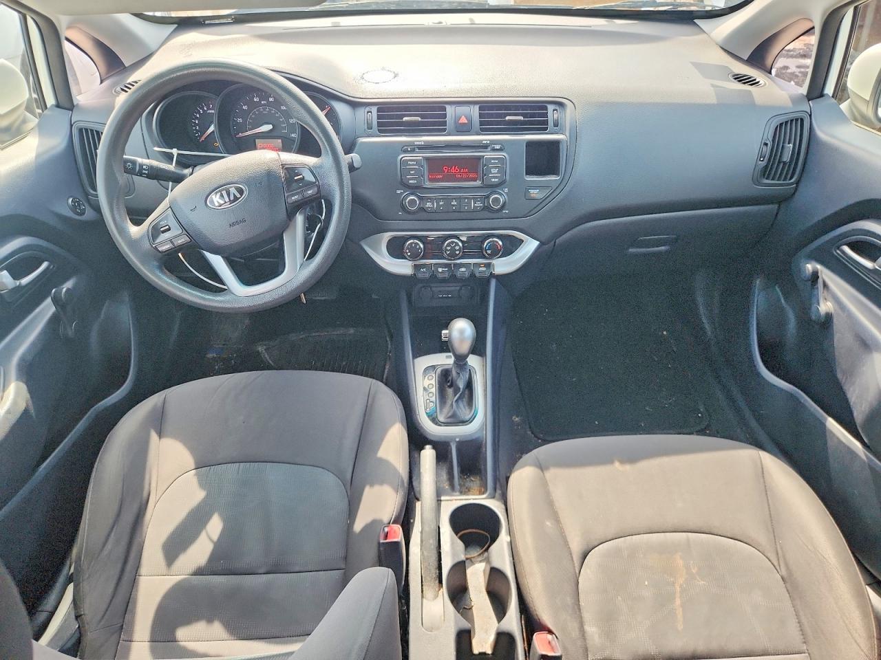 2015 Kia Rio Lx White vin: KNADM4A3XF6427050