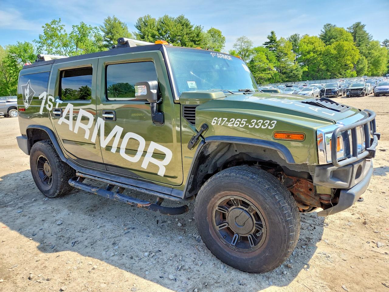 2003 Hummer H2 Green vin: 5GRGN23U83H145186