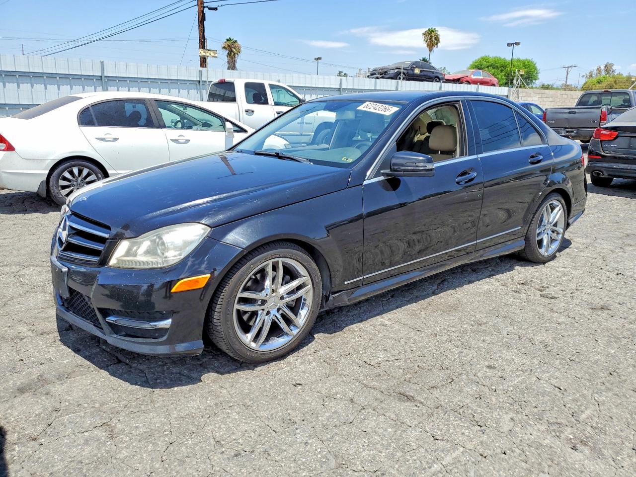 2014 Mercedes-benz C 250 Black vin: WDDGF4HB8EA900324