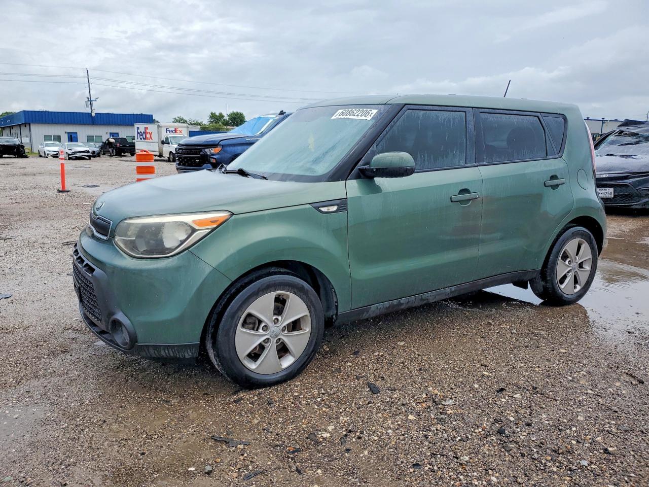 2014 Kia Soul Base Green vin: KNDJN2A20E7008227