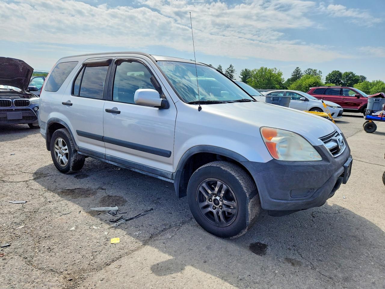 2002 Honda Cr-v Ex Silver vin: JHLRD788X2C047488
