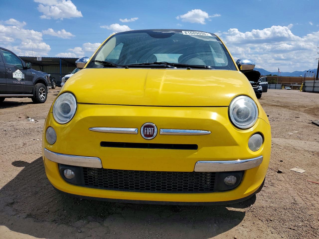 2015 Fiat 500 Lounge Yellow vin: 3C3CFFER1FT741473