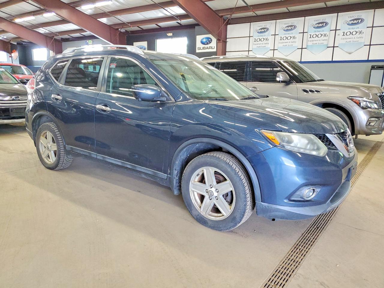 2015 Nissan Rogue Sl Blue vin: 5N1AT2MV3FC789650