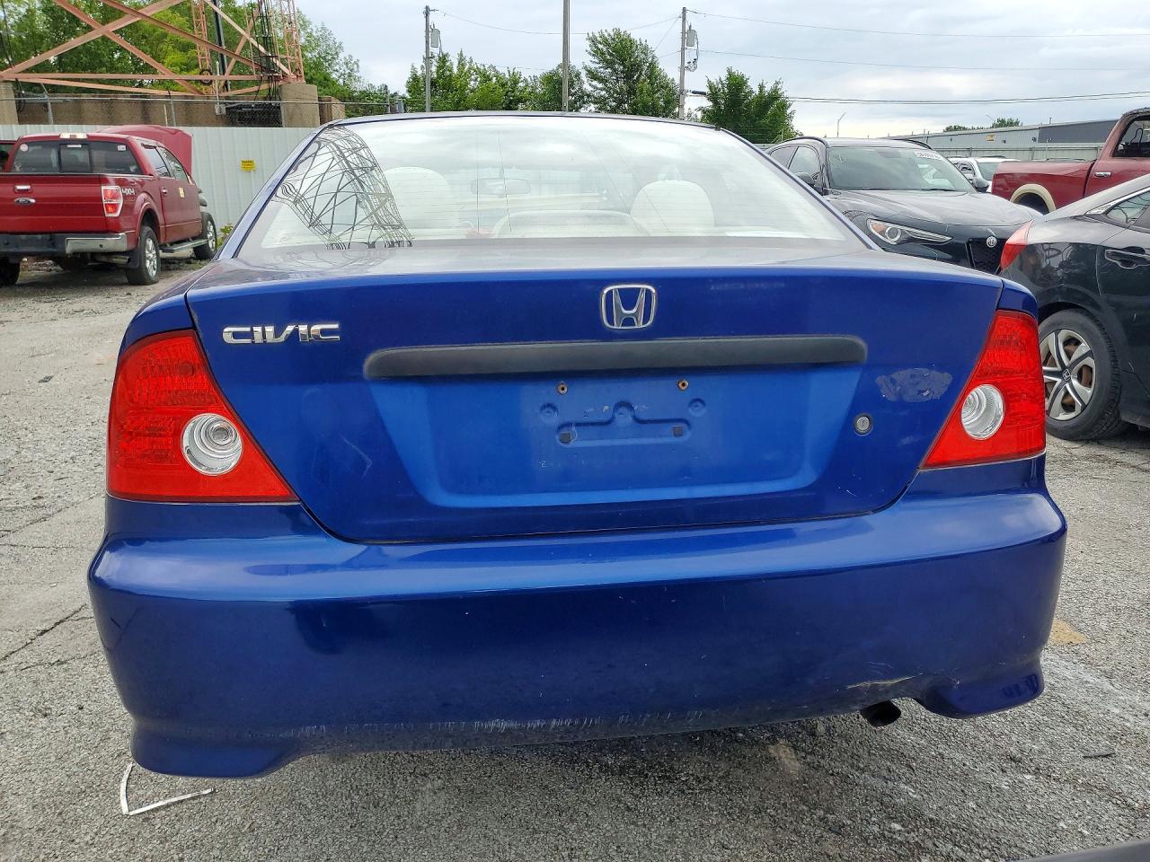 2005 Honda Civic Dx Vp Blue vin: 1HGEM22185L065875