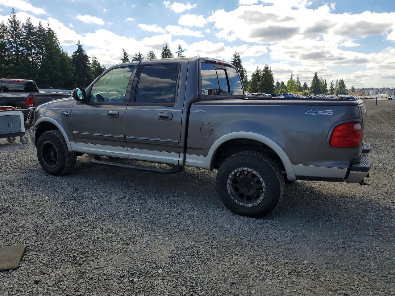 2002 Ford F150 Supercrew Gray vin: 1FTRW08L52KE14726