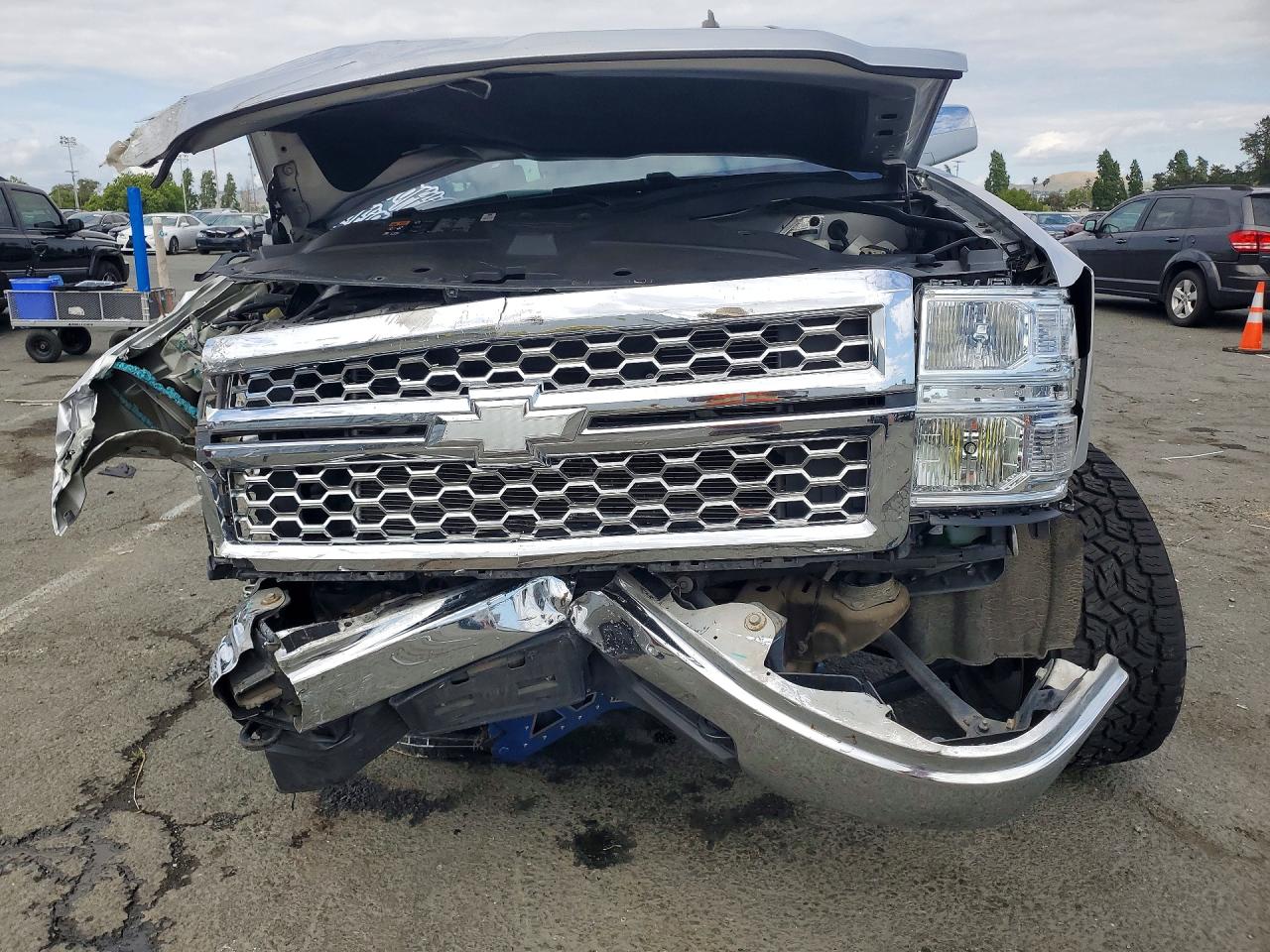 2014 Chevrolet Silverado K1500 Lt Silver vin: 3GCUKREC1EG226571