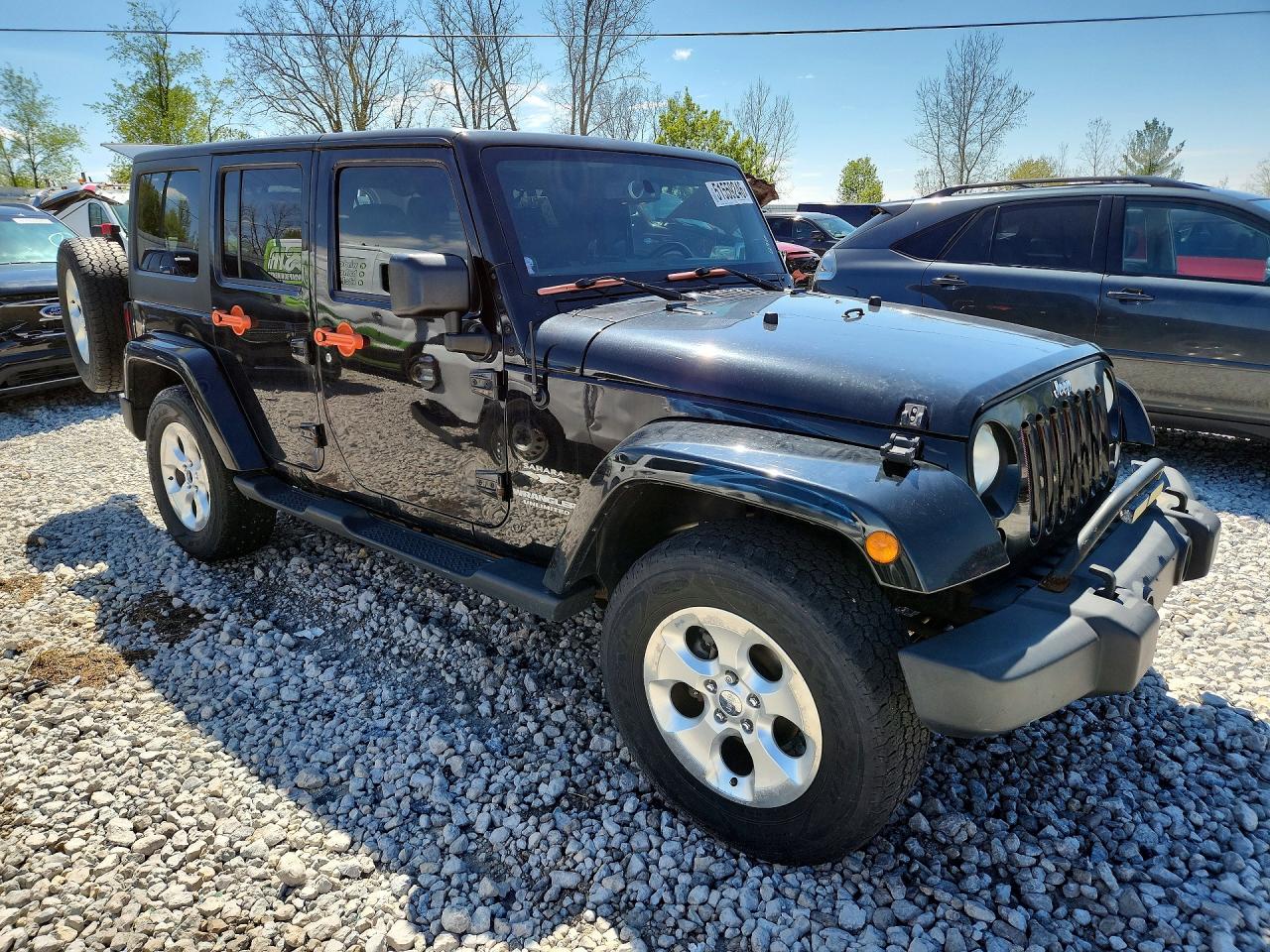 2014 Jeep Wrangler Unlimited Sahara Черный vin: 1C4BJWEG5EL233263