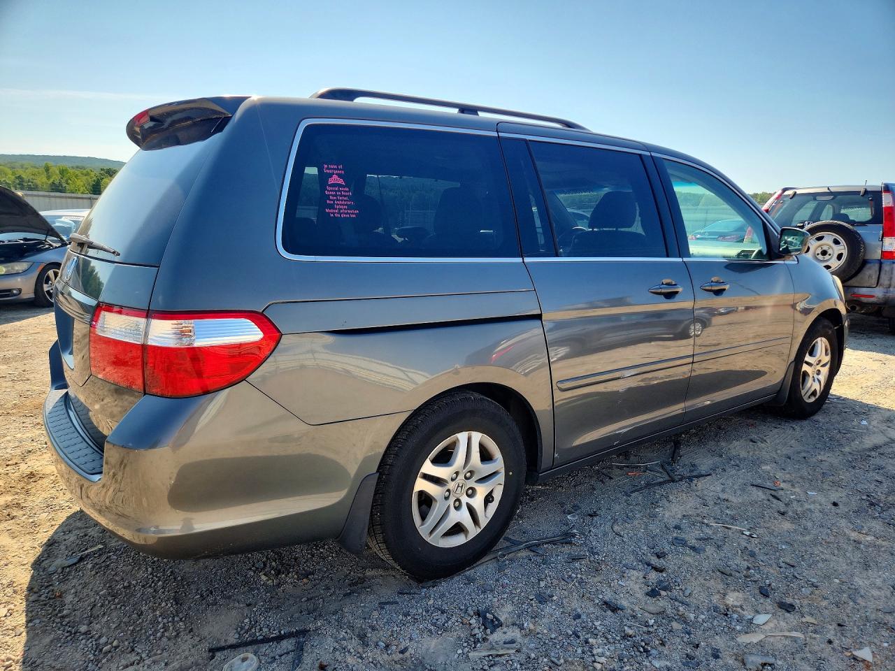 2007 Honda Odyssey Exl Gray vin: 5FNRL38797B120201