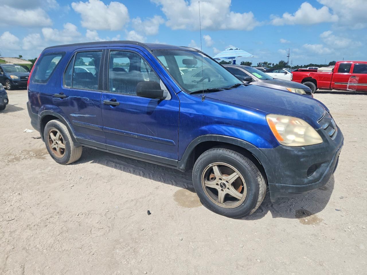 2006 Honda Cr-v Lx Blue vin: JHLRD78526C043205