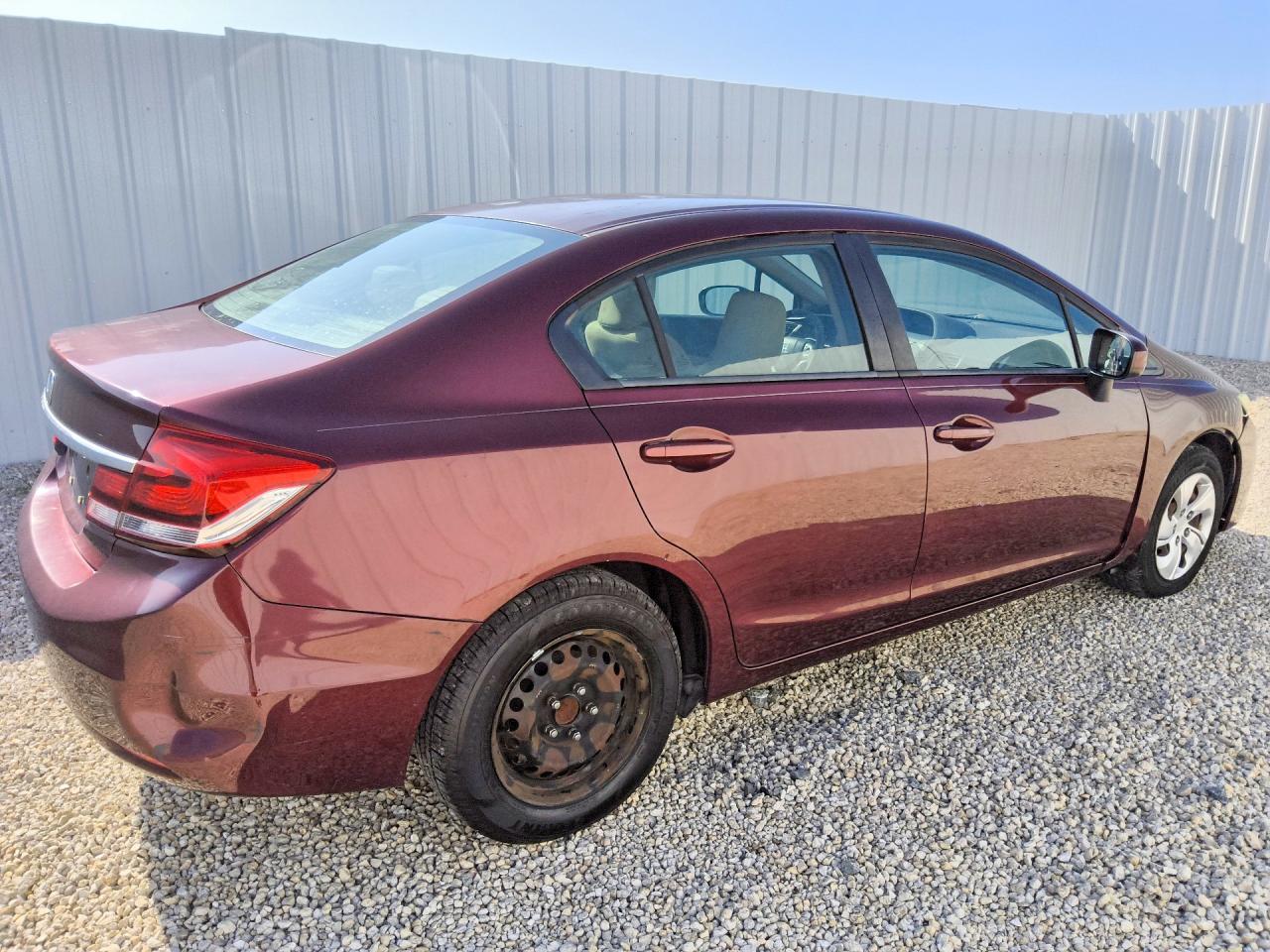 2015 Honda Civic Lx Burgundy vin: 19XFB2F50FE093539