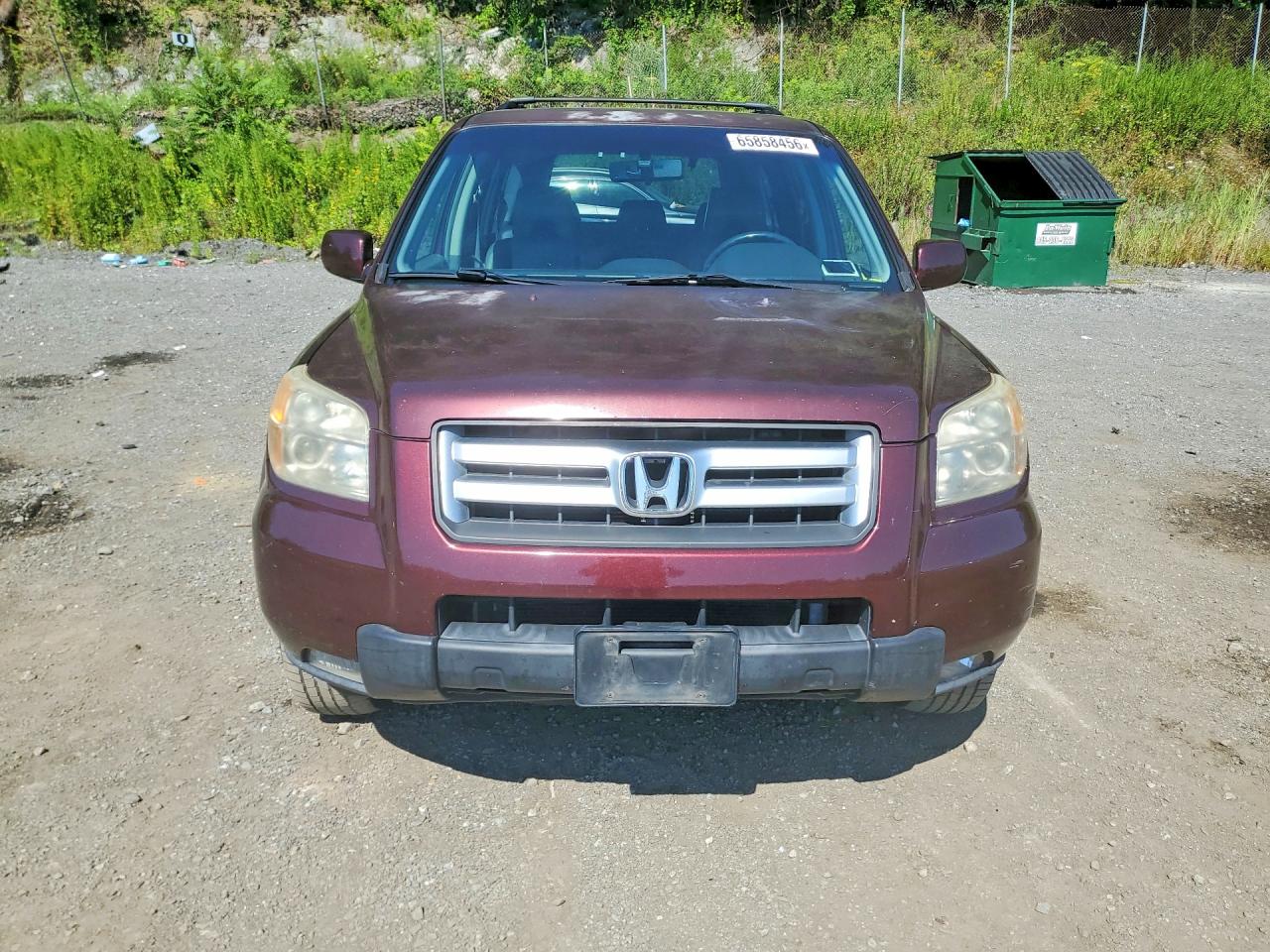2008 Honda Pilot Exl Maroon vin: 5FNYF185X8B012659