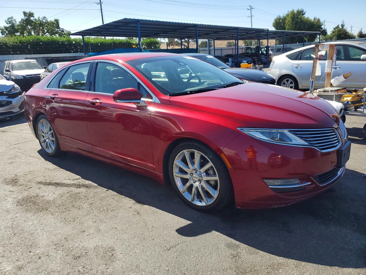 2015 Lincoln Mkz Hybrid Red vin: 3LN6L2LU9FR614755