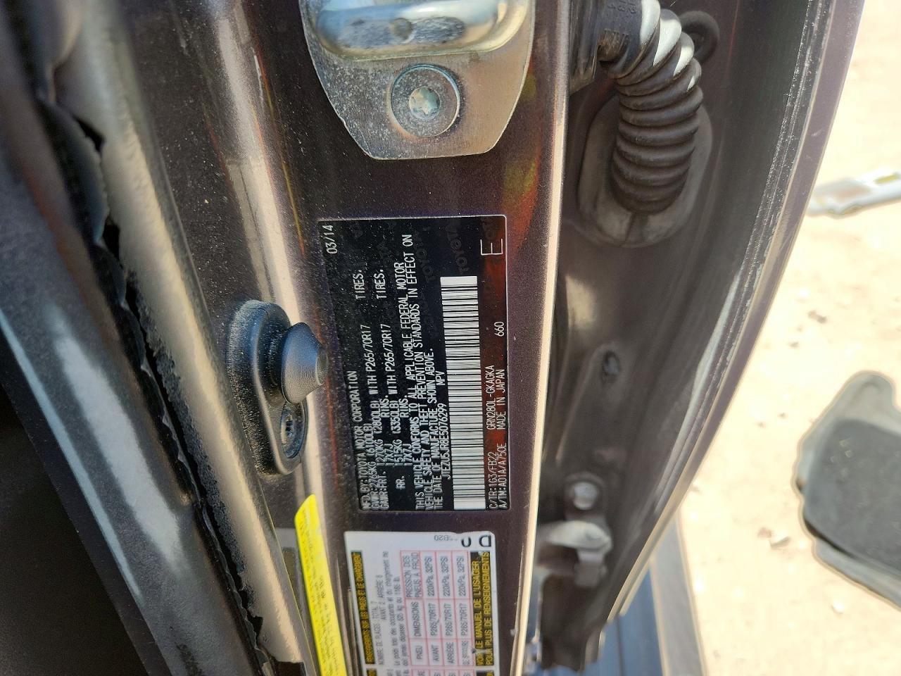 2014 Toyota 4runner Sr5 Gray vin: JTEZU5JR8E5076299