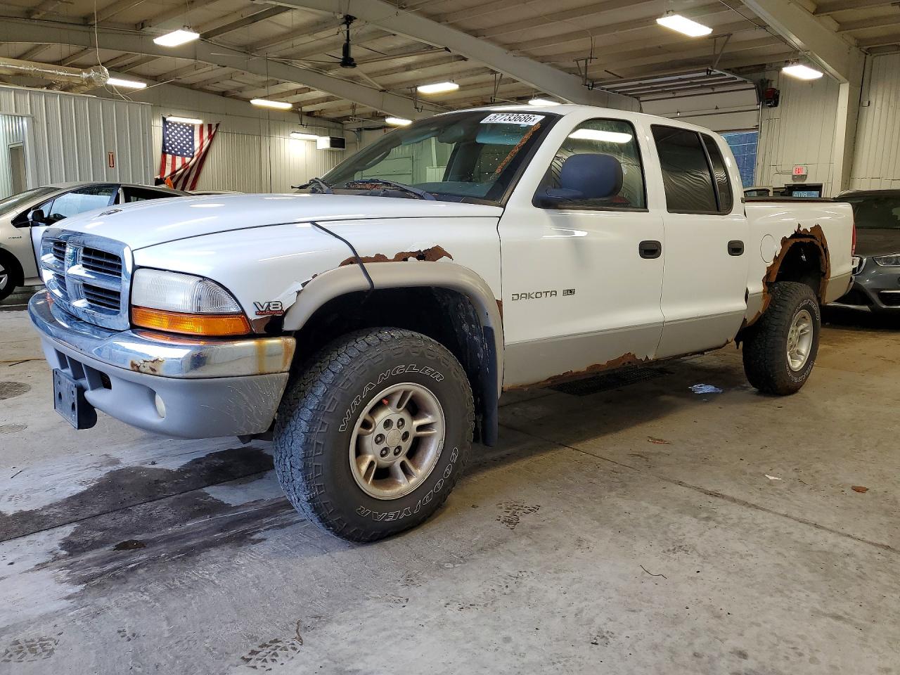 2000 Dodge Dakota Quad White vin: 1B7GG2AN1YS661455