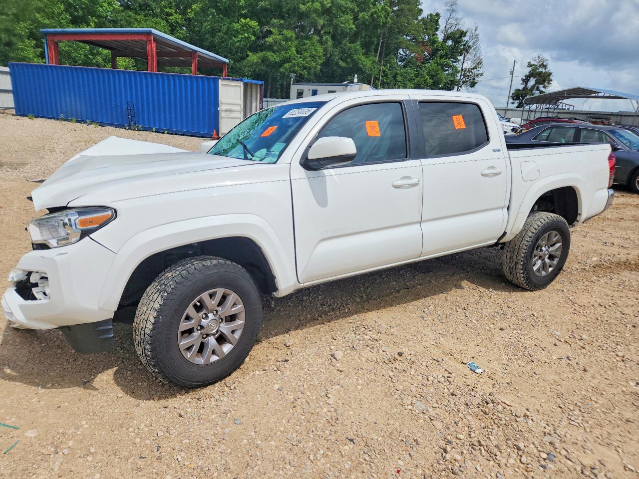 2019 Toyota Tacoma Sr5 V6 White vin: 5TFAZ5CNXKX075815